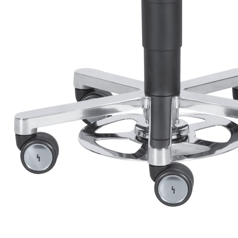 Лабораторна табуретка на колелца BIMOS STOOL 9F63R черен